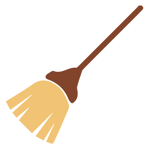 Broom vector icon.