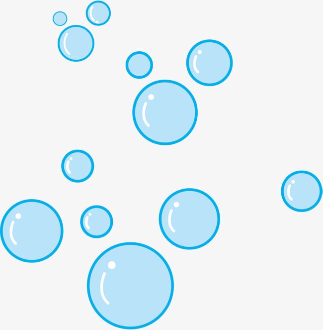Cartoon Blue Bubbles, Cartoon Clipart, Bubbles Clipart