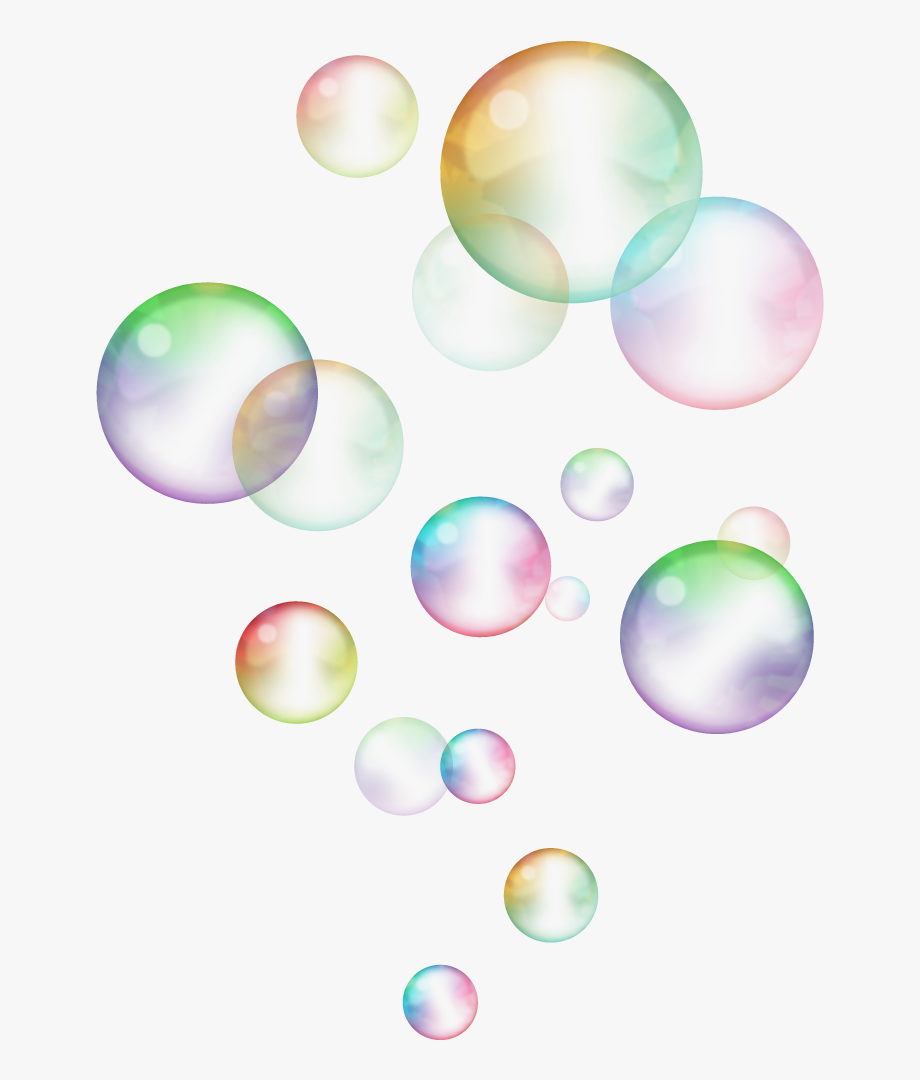 Bubbles colorful rainbow.
