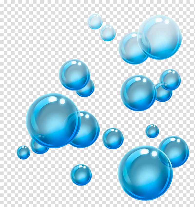 Blue bubbles , Blue floating water bubbles transparent