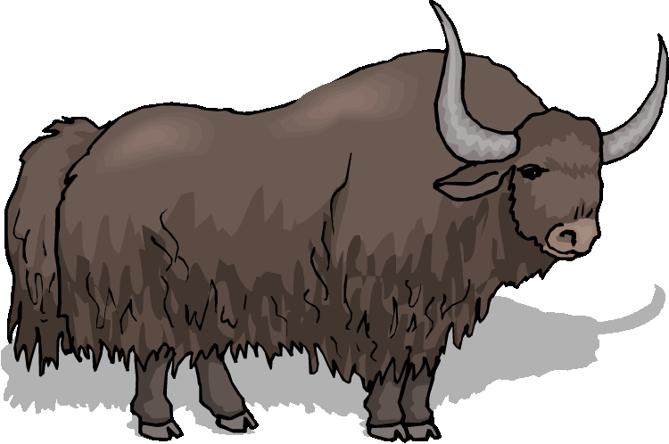 Angry buffalo clipart.