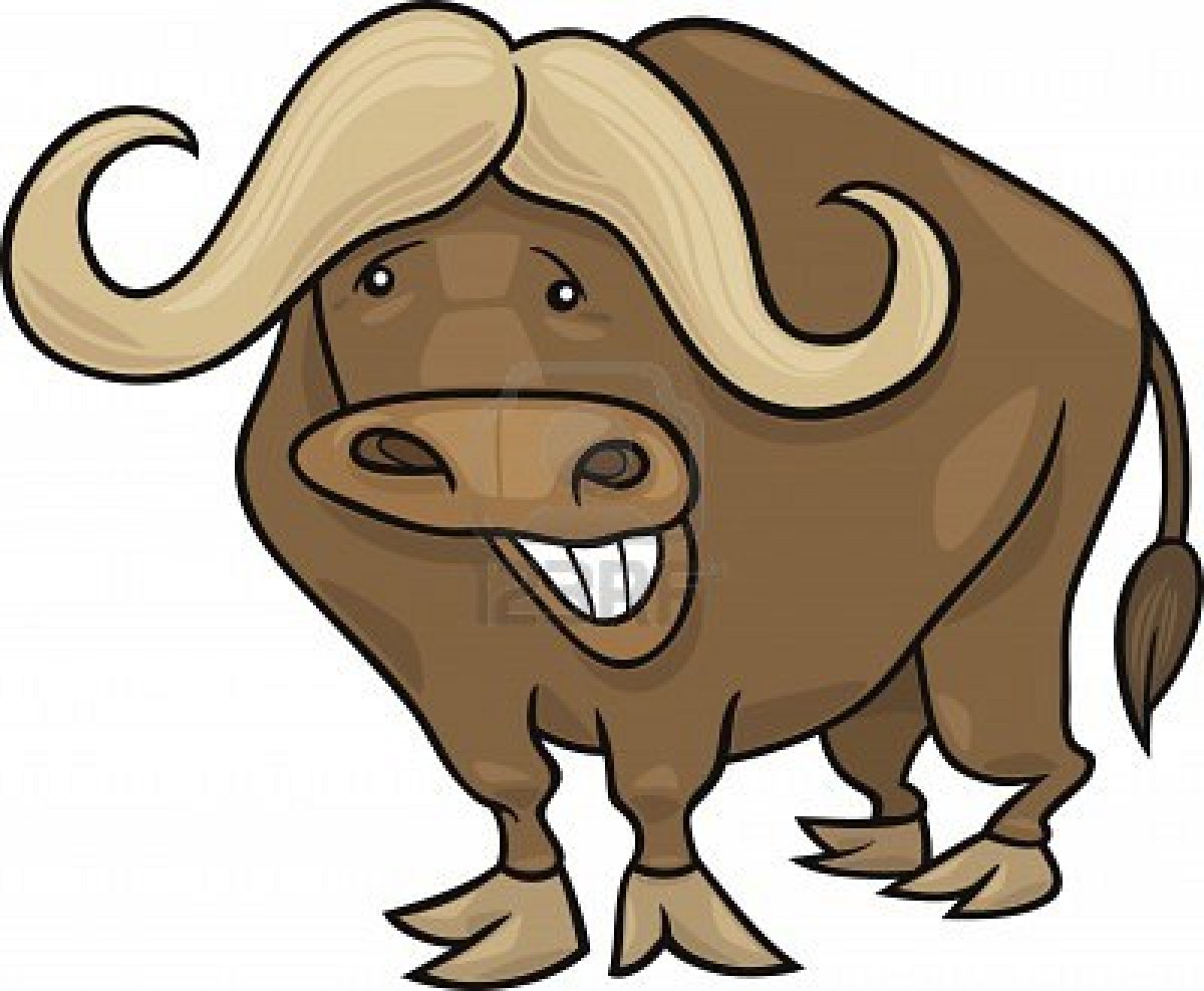 Free cartoon buffalo.