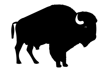 Buffalo silhouette clipart.