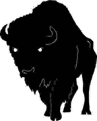 Free buffalo silhouette.