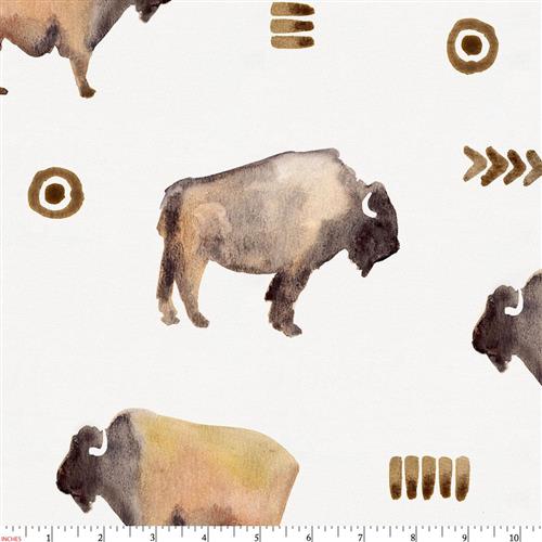 Watercolor buffalo fabric.