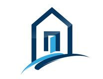 House, home, real estate, logo, blue architecture symbol