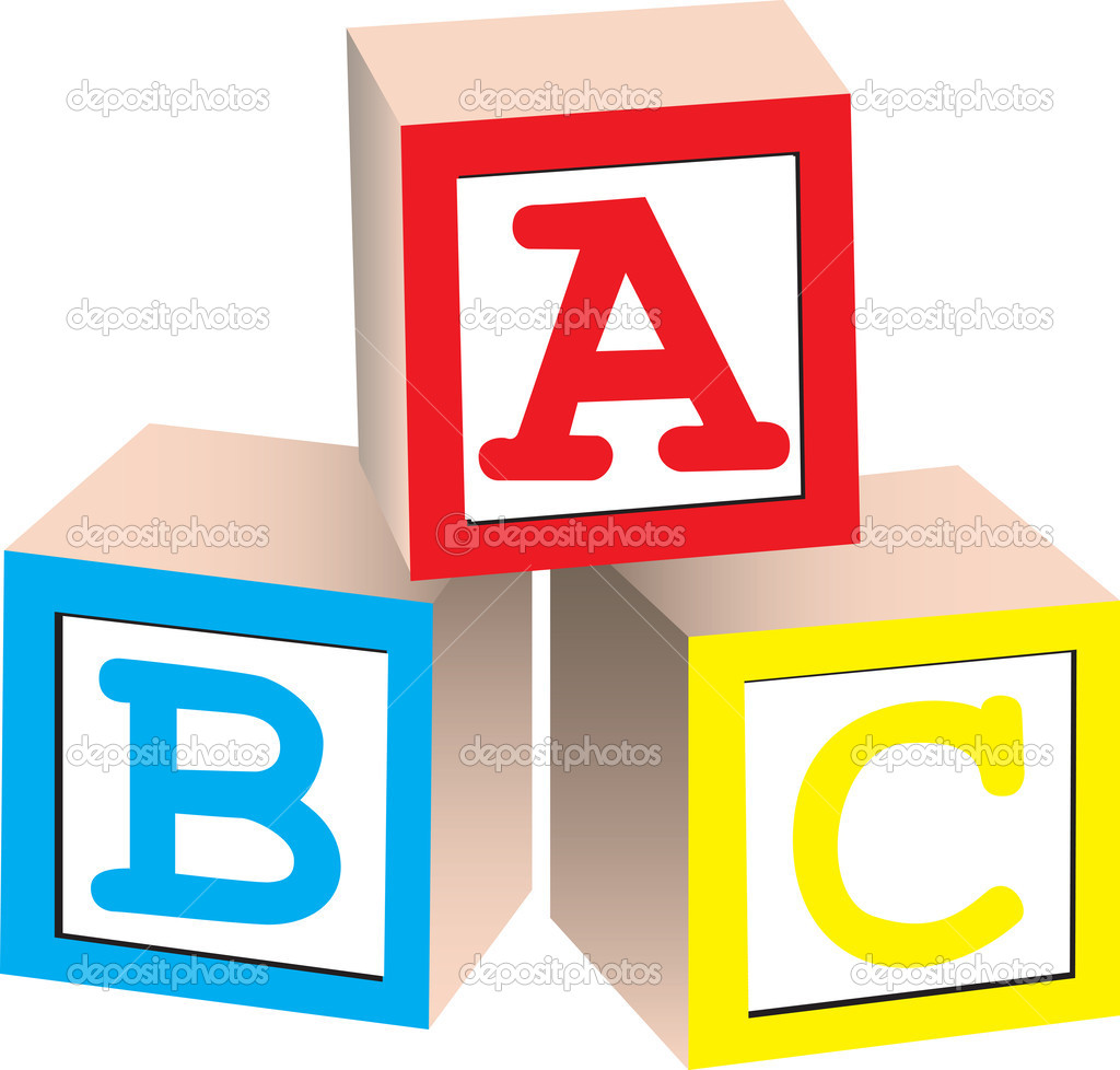 ABC Building Blocks Clip Art N