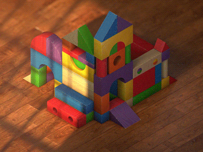 Play building blocks.