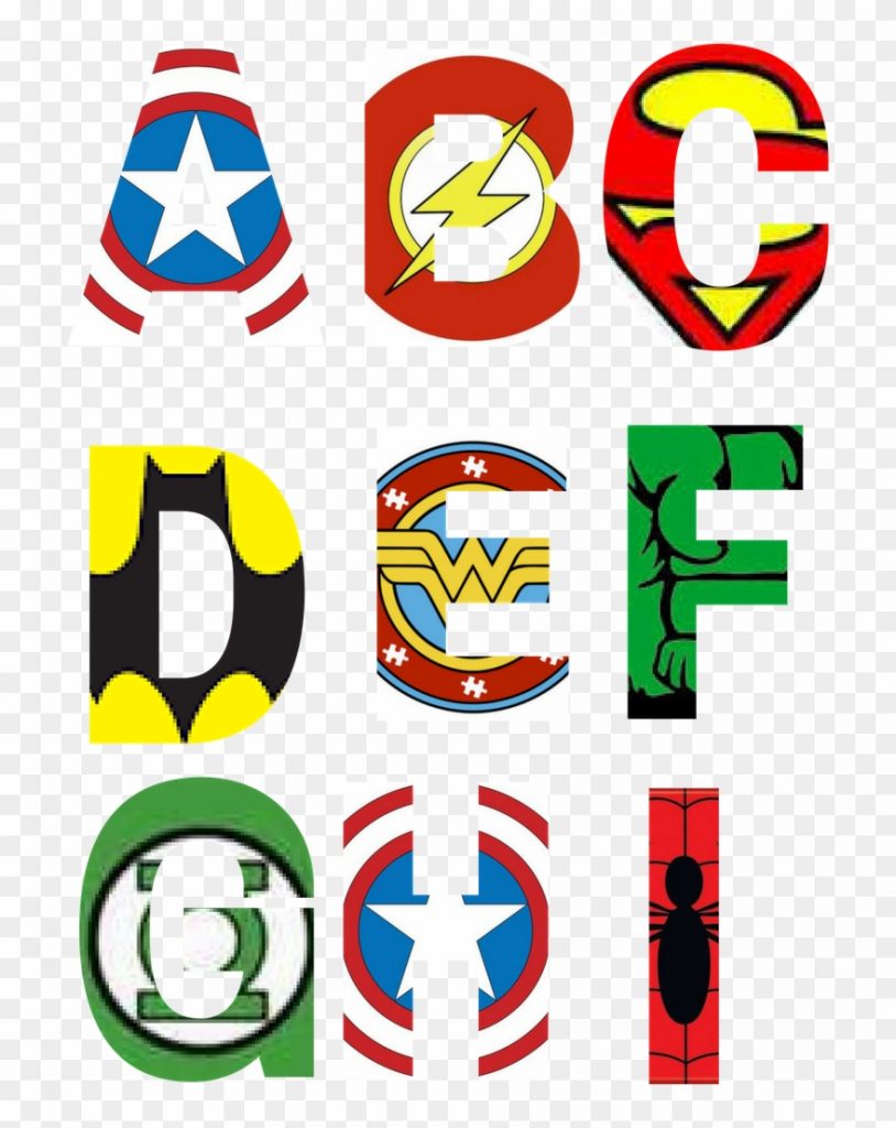 Alphabet Block Letter Coloring Pages Superhero Letters Clip
