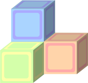 building blocks clipart pastel