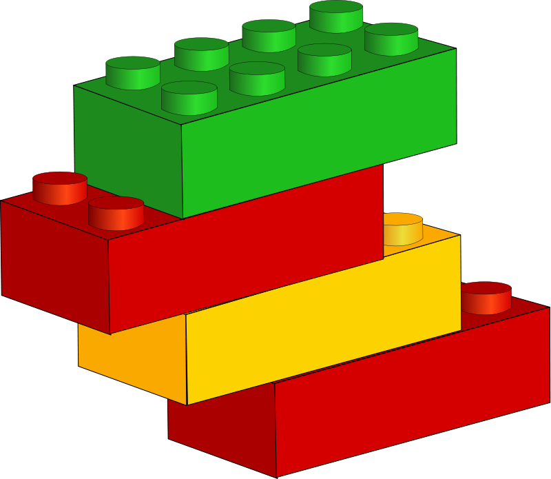 building blocks clipart shelf
