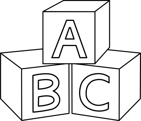 Alphabet building blocks clipart