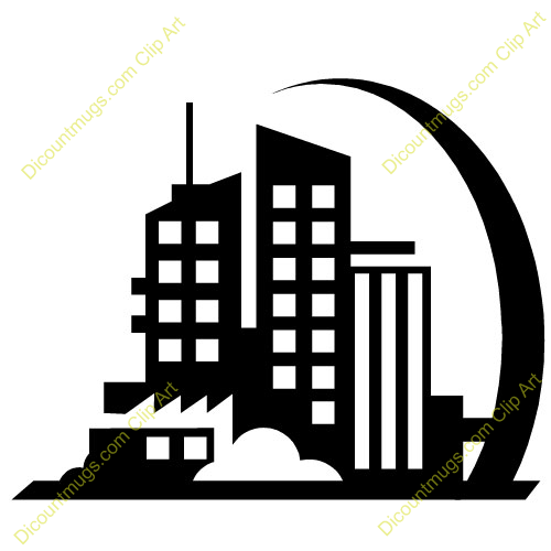 Building Clip Art Black And White
