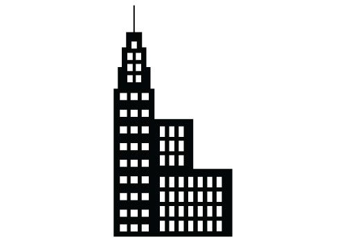 Free building silhouette vector clipart