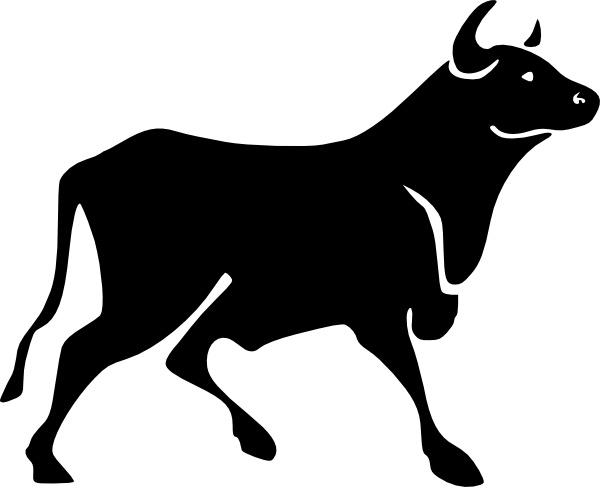 Bull clip art Free vector in Open office drawing svg