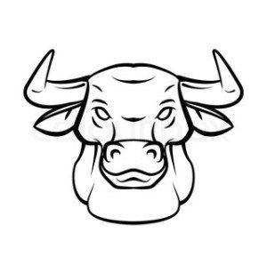 How to draw bull head