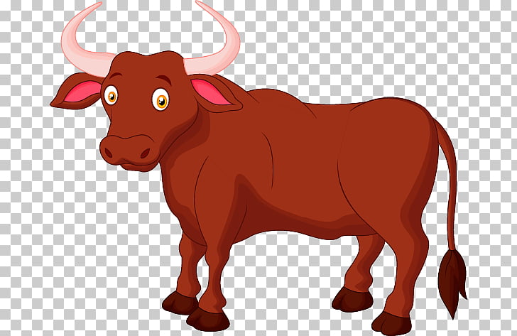 Cattle Cartoon Farm Illustration, Animal cow, red cow PNG