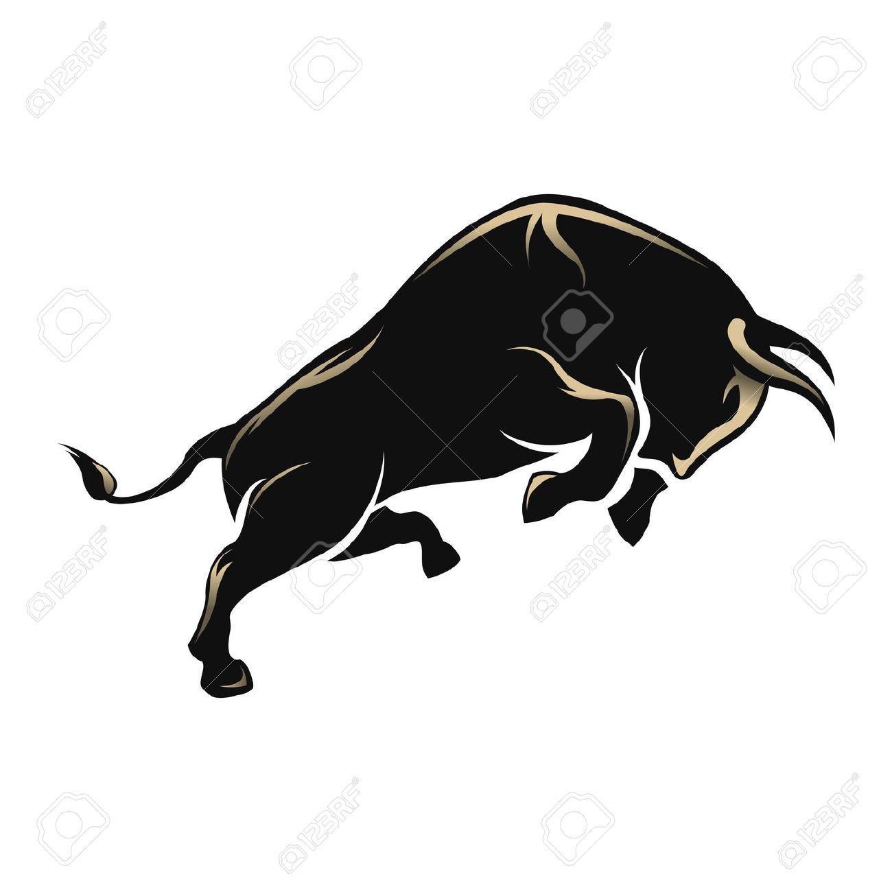 Bullfight stock vector.