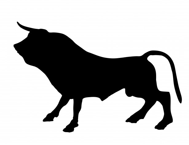 Bull silhouette clipart.