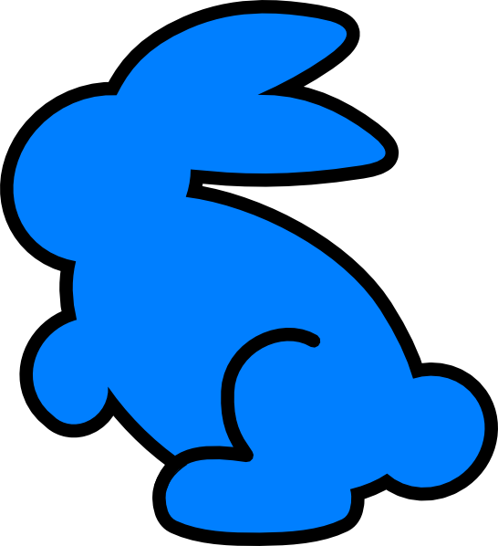 Clipart rabbit blue.