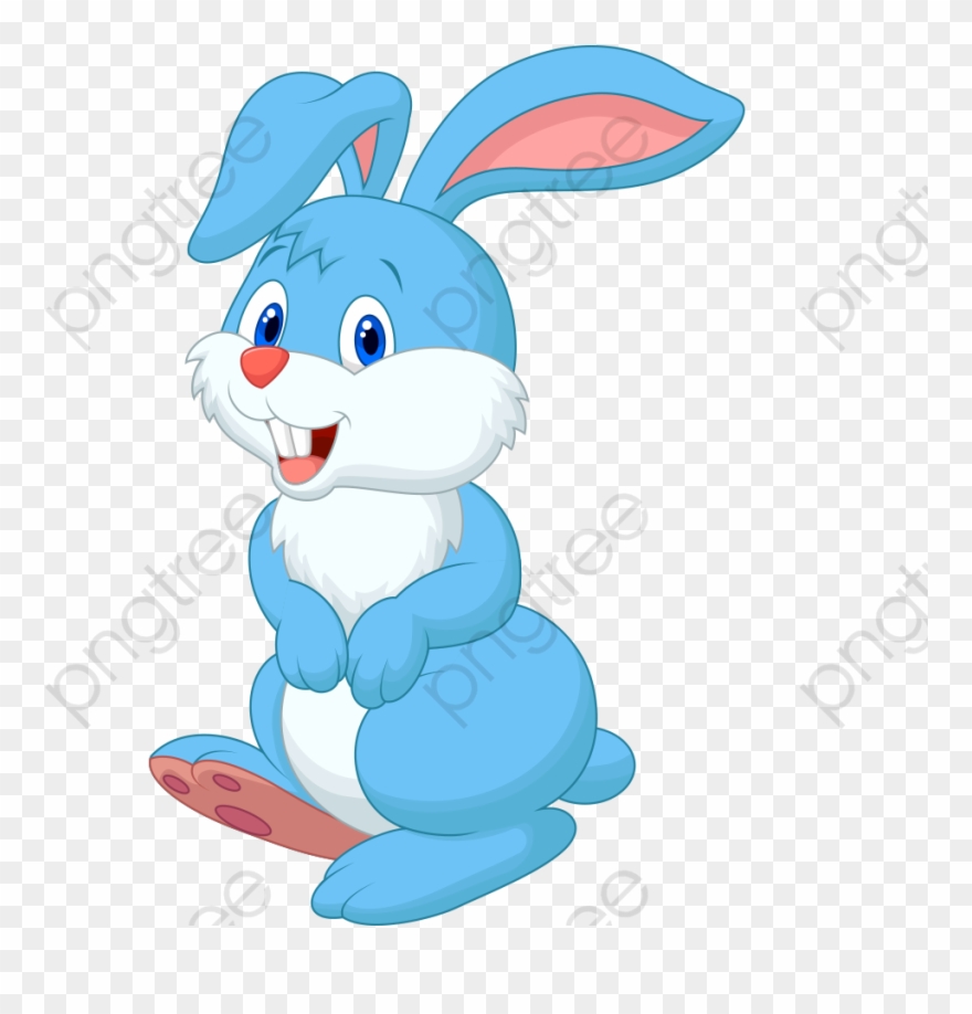 Rabbit clipart blue.