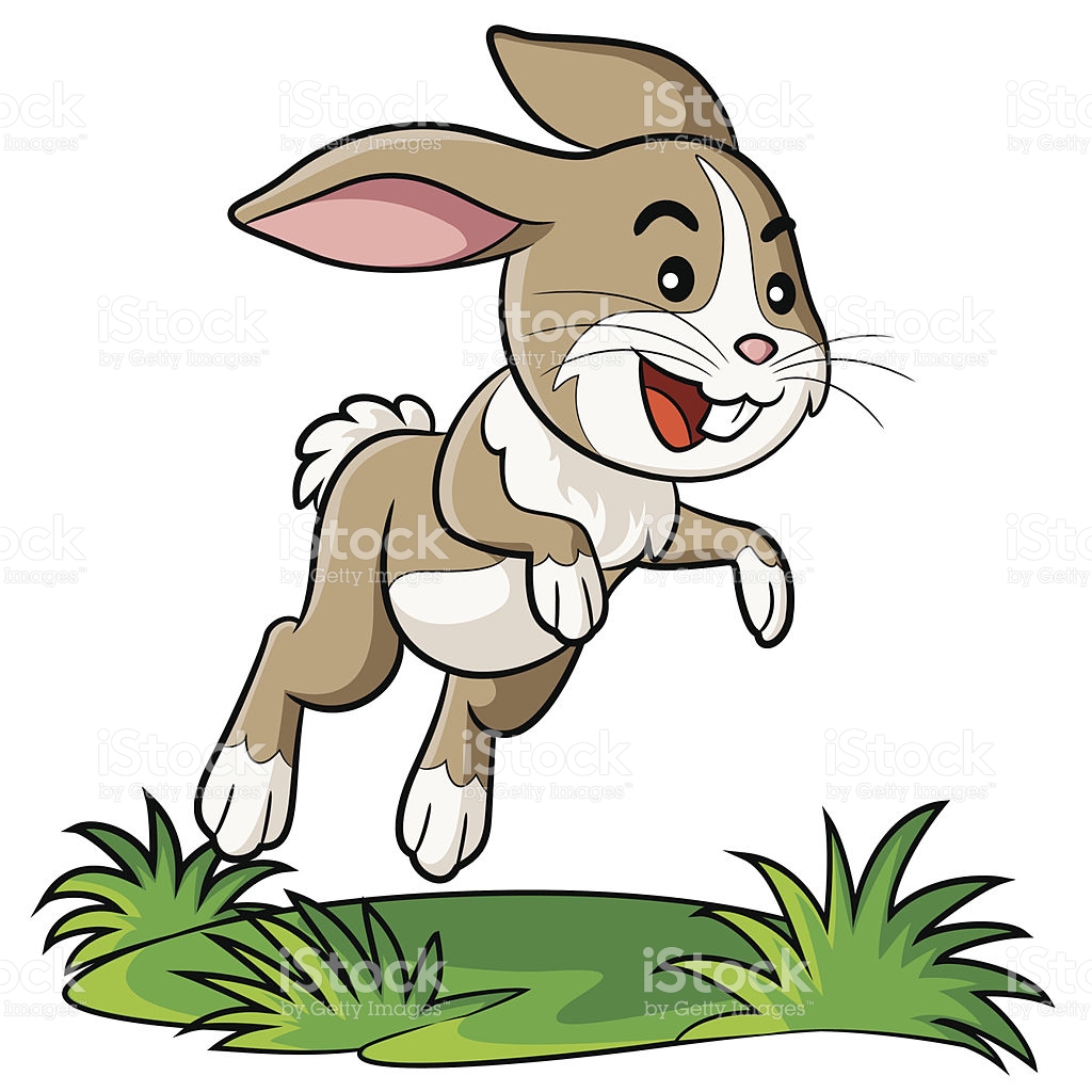 Bunny hopping clipart.