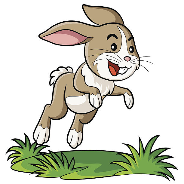 Rabbit clipart jump pencil and in color rabbit jpg