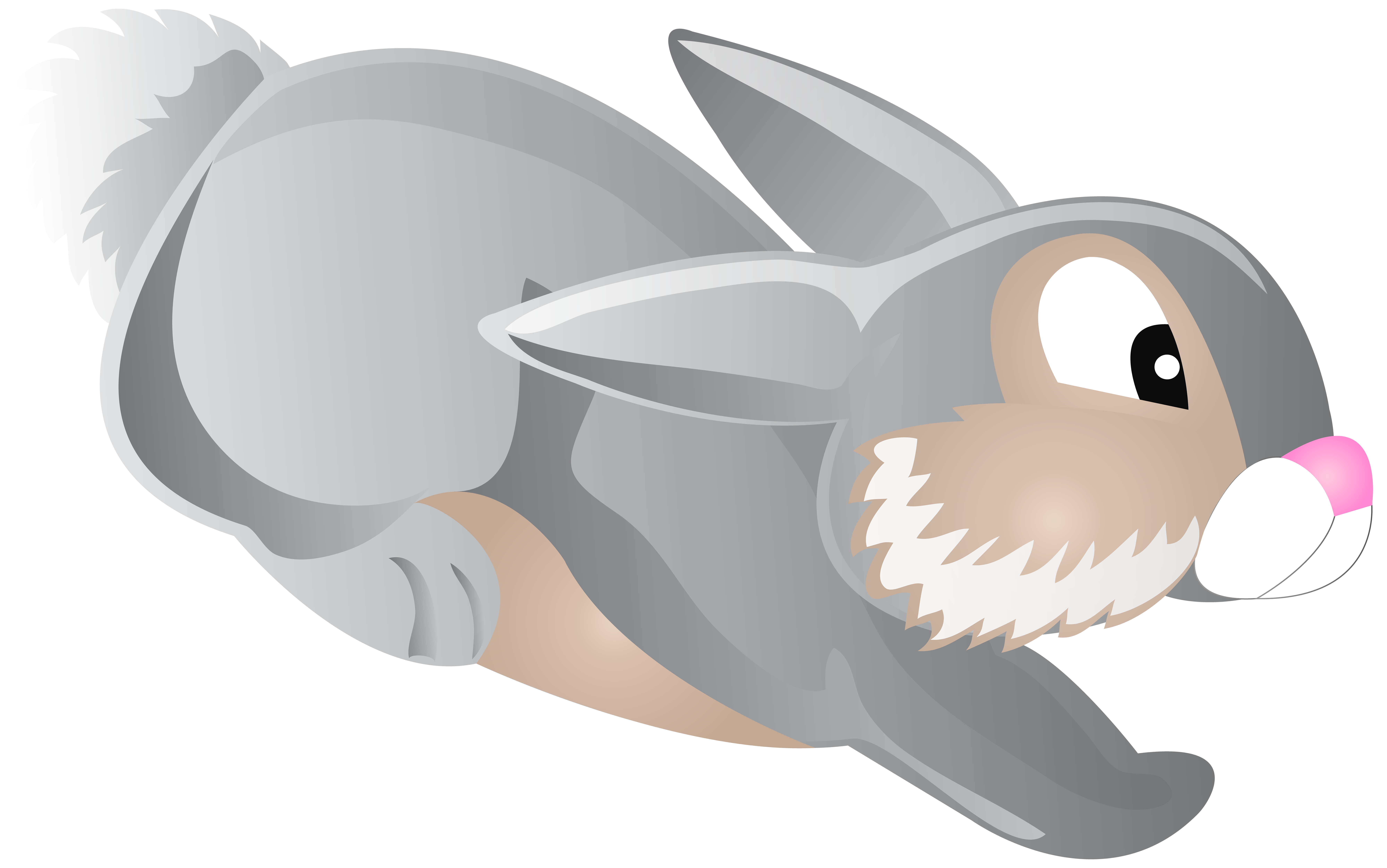 Jumping Bunny Cartoon Transparent Clip Art PNG Image