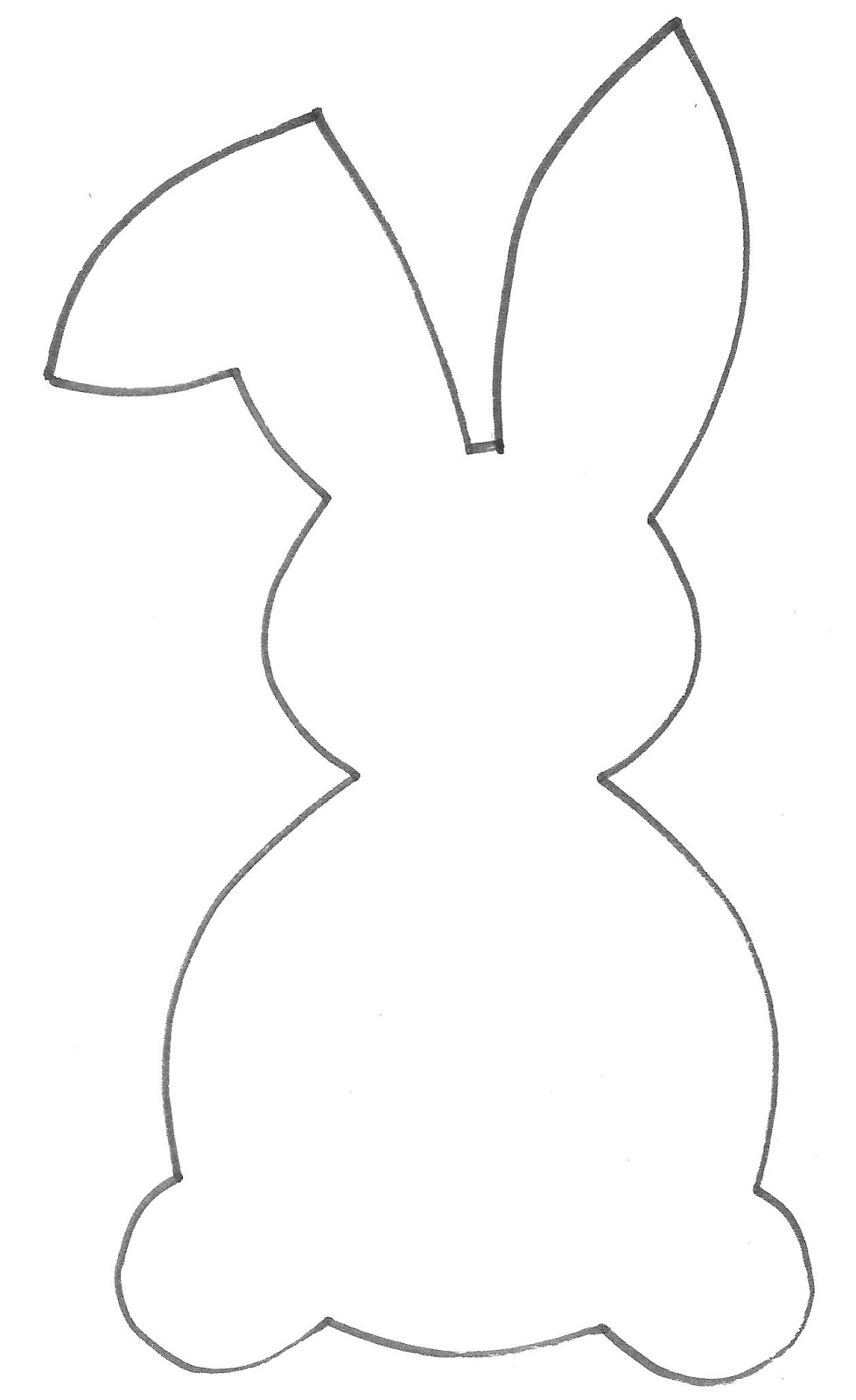 Free rabbit outline.