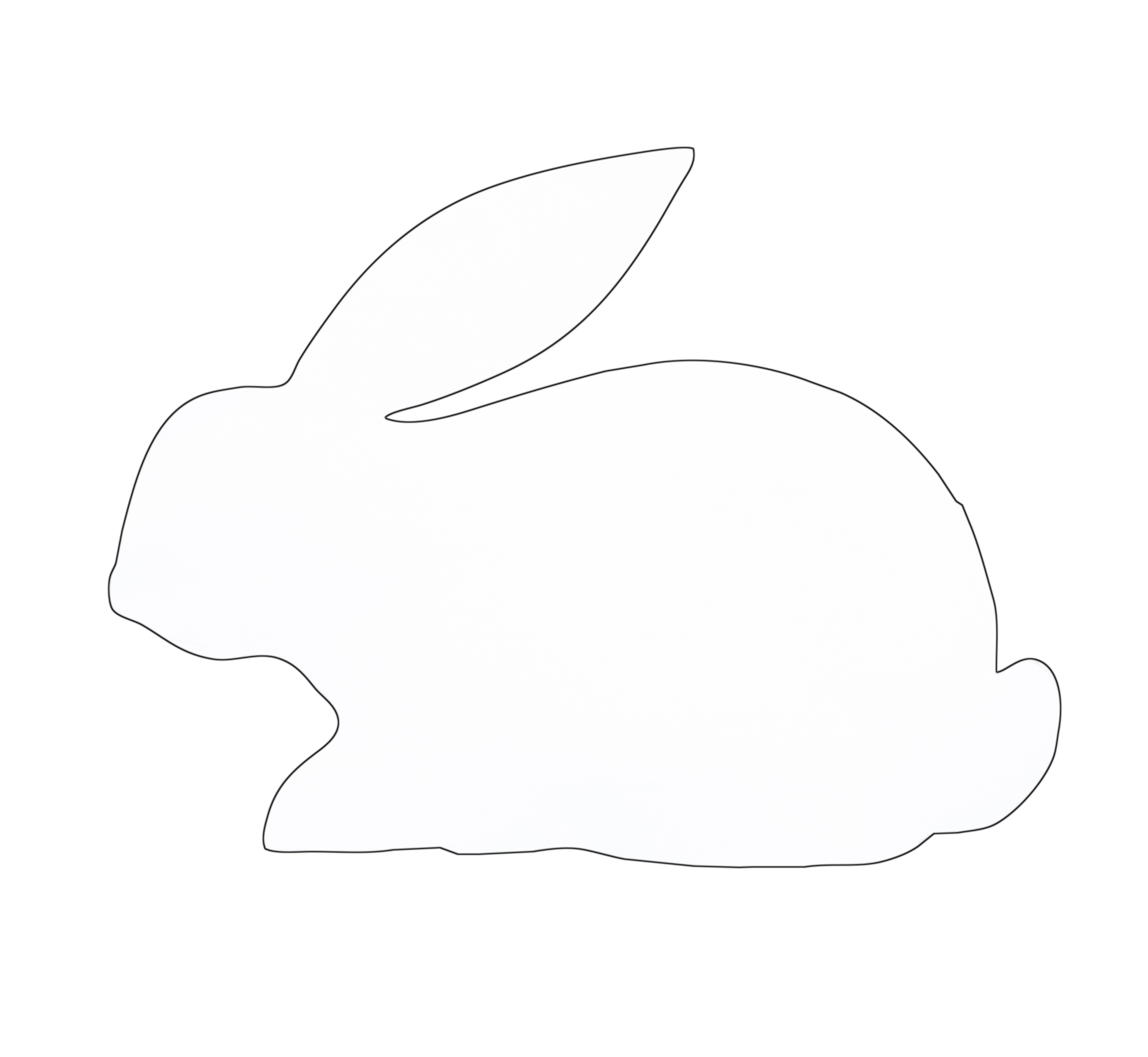 Free bunny outline.
