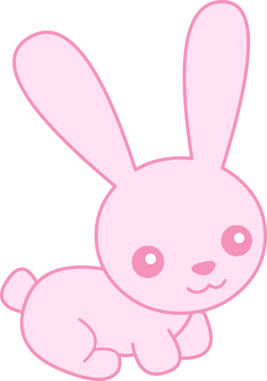 Pink rabbit clipart.