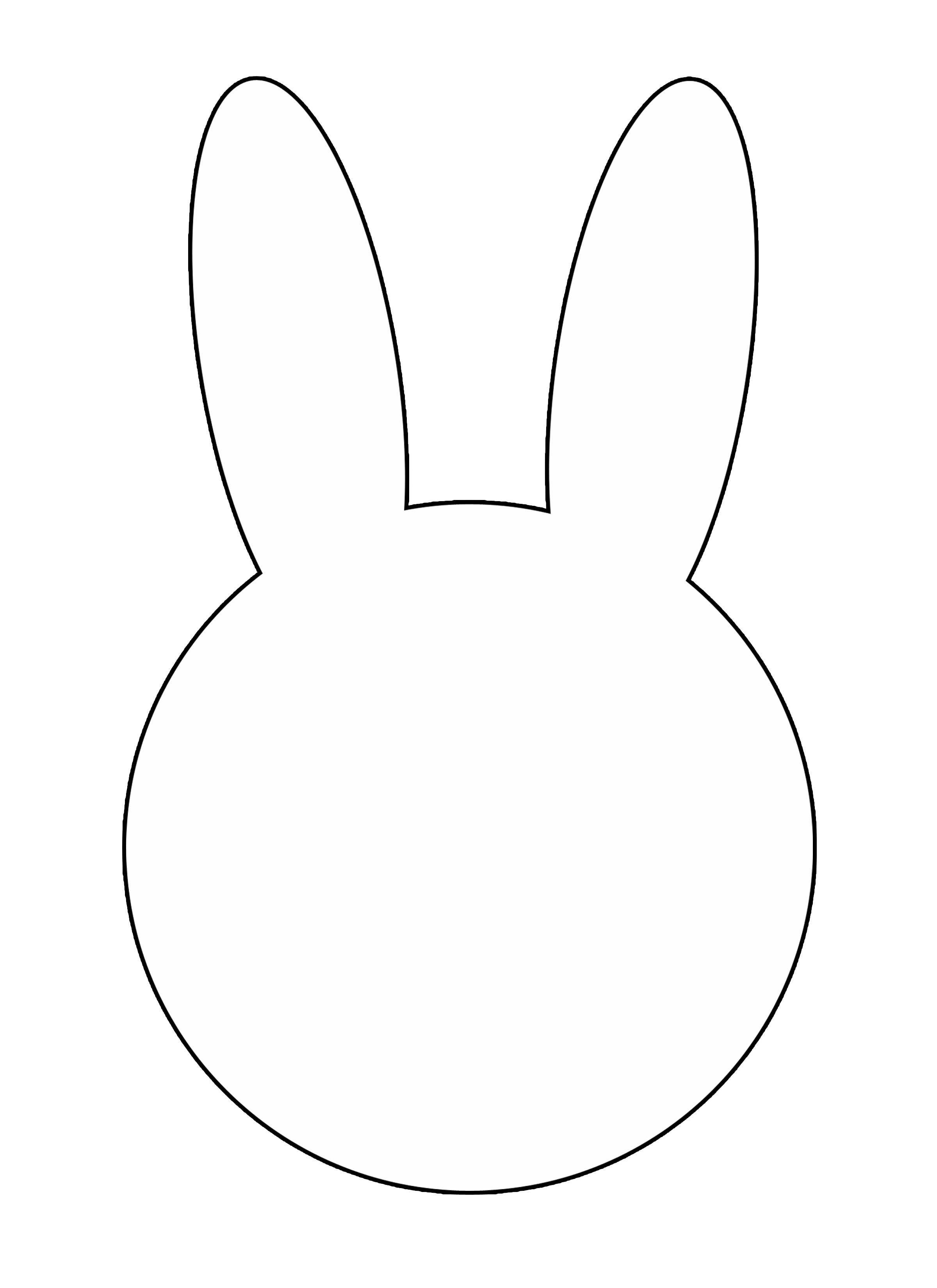 Bunny outline Photos of bunny head outline printable