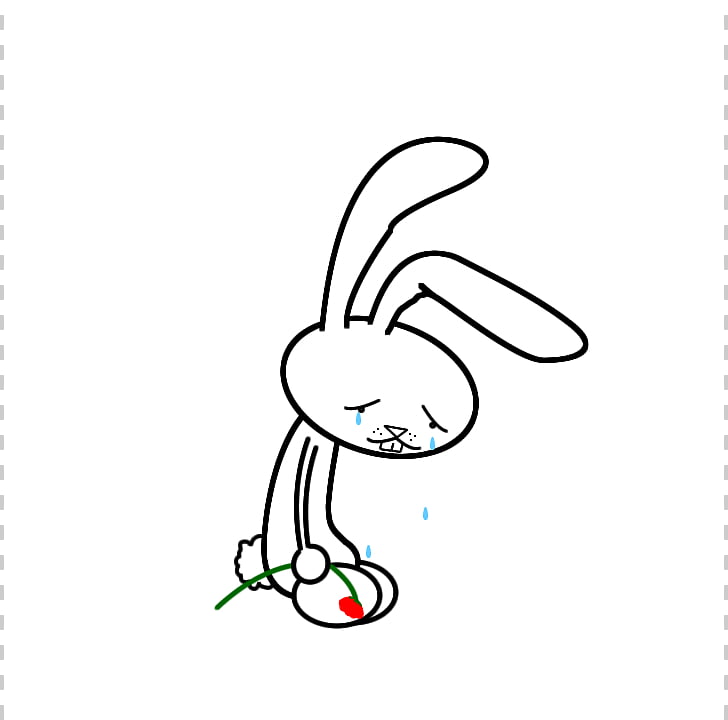 Bugs Bunny Cartoon Rabbit Drawing , Cartoon Sad PNG clipart