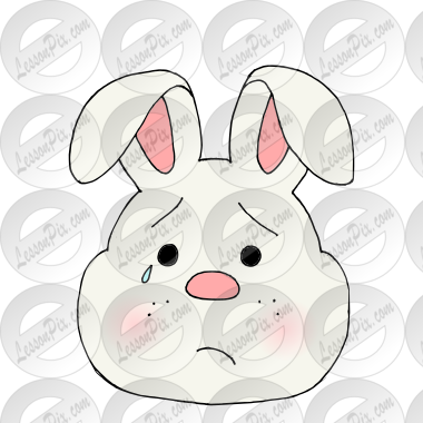 Sad Bunny Picture for Classroom