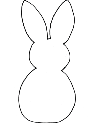 Simple easter bunny clipart