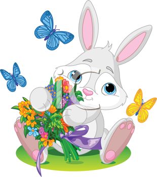 Spring clip art bunny