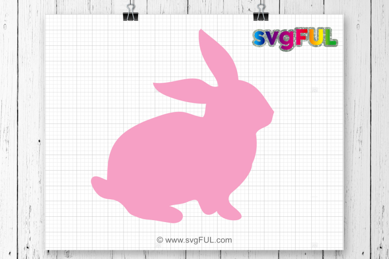 Free SVG Bunny Clipart Svg Dxf Silhouette Cut Files Easter