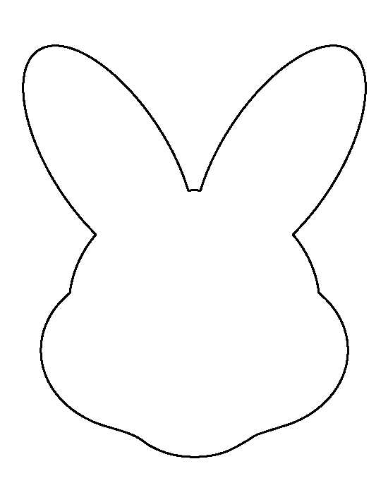 Bunny outline Bunny clipart template pencil and in color