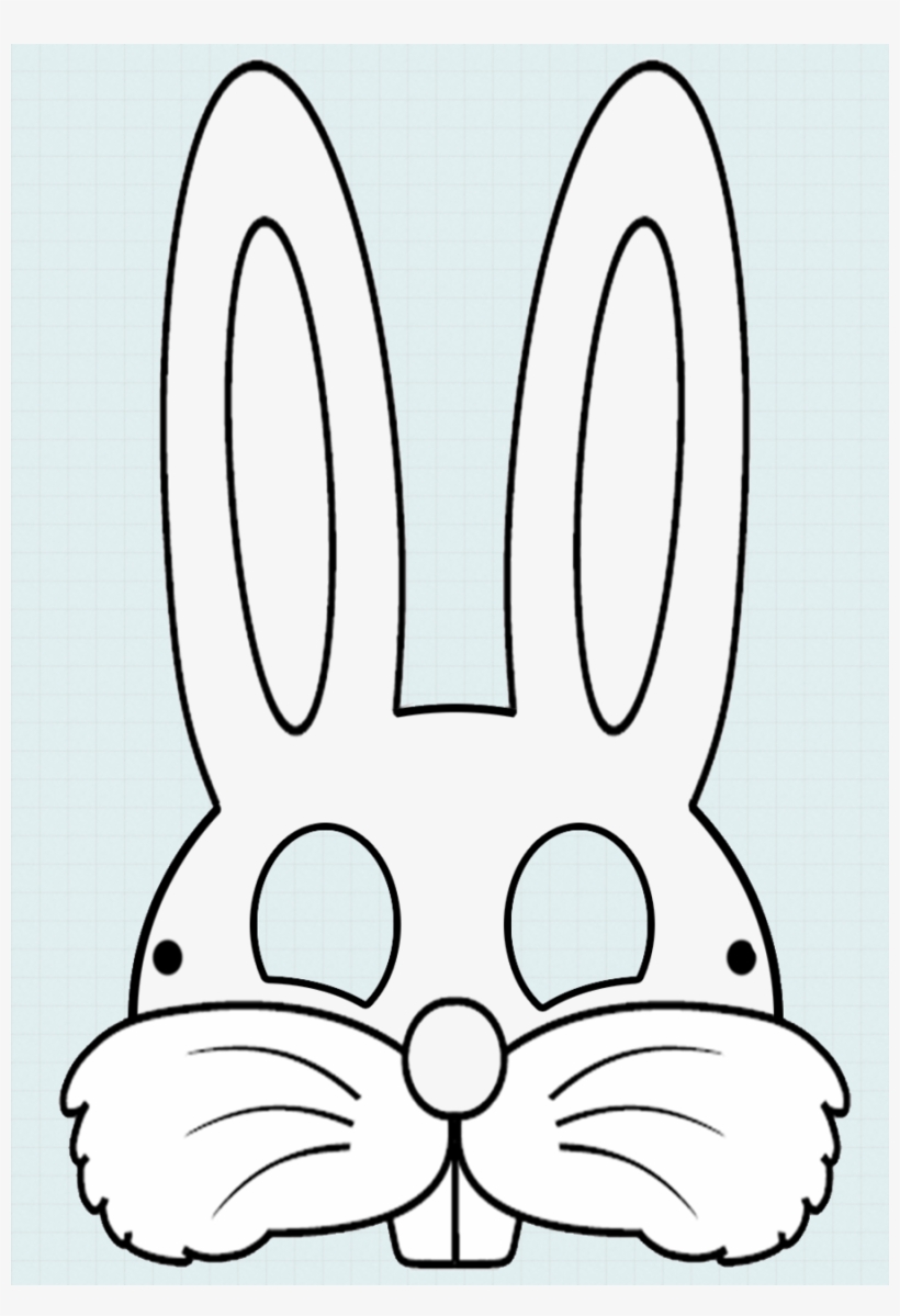 Rabbit Face Mask Template Clipart Easter Bunny Mask