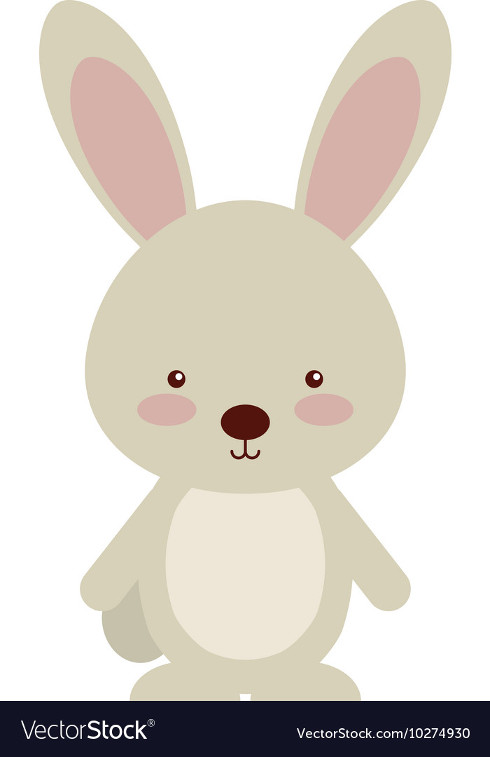Woodland rabbit animal character cute icon