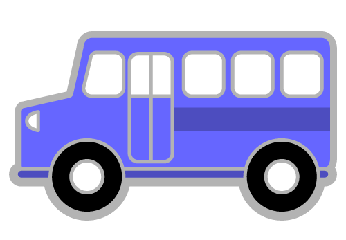 Blue bus clipart.