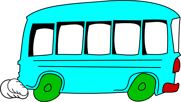 Blue Bus clip art