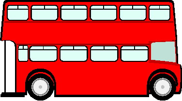 Red bus clipart.