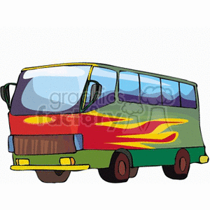 Cartoon travel bus.