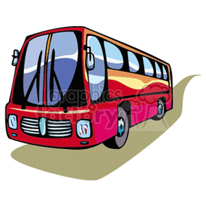 Travel bus clipart