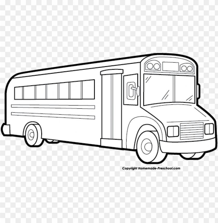 School bus clipart black and white