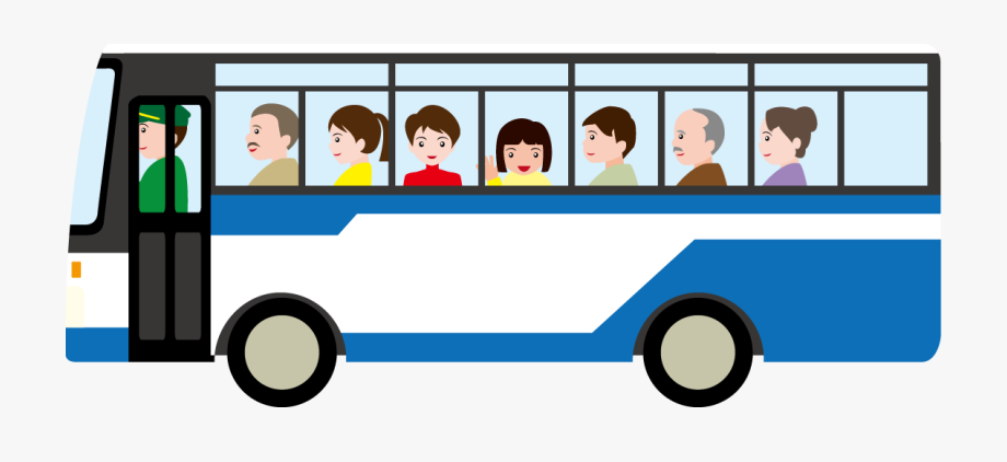 buses clipart people