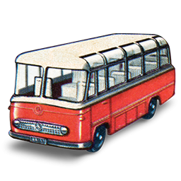 Toy bus icon.