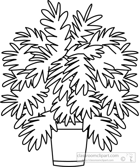Black And White Plant Clipart