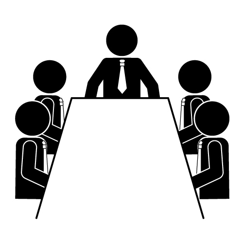 Business Meeting Clipart Black And White